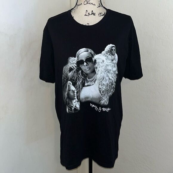 Mary J Blige Good Morning Gorgeous Black 2022 Tour Graphic Shirt Music R&B - Picture 1 of 8